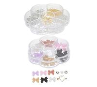 Gatuida 2 boîtes Boîte de Coffrets de Perles pour Ongles Décorations Nail Art avec et Perles Colorées Accessoires Créatifs pour Manucure et DIY