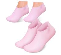 Gatuida 2 Chaussettes Silicone Hydratantes Xl de Gants pour Couvre de Spa Chaussettes Réutilisables pour Soin des Confort et Flexibilité pour Secs et Craquelés