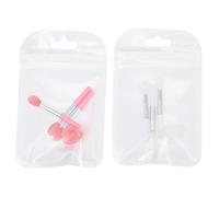 Gatuida 2 ensembles Applicateur Lèvres Silicone Réutilisable Kit Brosse Maquillage Lèvres Lavable pour Soin et Masque avec Manche Blanc et Rose Accessoire Professionnel Femme