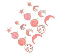 Gatuida 2 ensembles DIY Earring Pendants Charms Alloy Creative Jewelry Accessories For Bracelets And Necklaces Lightweight Moon Star Earth Pendants For Jewelry Making