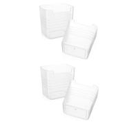 Gatuida 2 Ensembles Étagère De Rangement Diviseurs Organisateurs Stockage Réfrigérateur Récipient Poubelle Organisateur De Condiments Plastique 2 Pièces * 2