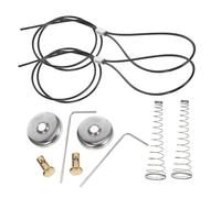 Gatuida 2 ensembles Kit Câble de Loquet à Ressort pour Portillon Câble de Traction Inox pour Loquet Bascule de Clôture Sécurité Porte Entrée