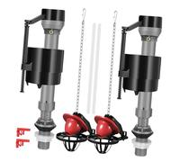 Gatuida 2 ensembles Kit de Réparation Toilette avec Clapet et Flotteur Réglable Valve Entrée Compatible Universellement Ajustement Précis Du Débit Installation Facile pour Réservoir Wc