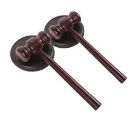 Gatuida 2 Ensembles Marteau de Juge Bois Authentique avec Bloc Sonore pour Garçon Fille Accessoires Costume Juge Éducatif pour Jeu Imagination et Apprentissage Judiciaire