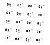 Gatuida 2 Ensembles Miniature Signal Light Model Set for Table DIY Stainless Steel Traffic Signal Accessories with and Lights for Miniature Landscape and Architectural Model Decoration