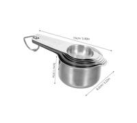 Gatuida 2 Ensembles Set Complet de Tasses et Cuillères Doseuses Acier Inoxydable Ustensiles de Cuisine Robustes avec Suspension Mesure Précise pour Farine et Cuisson