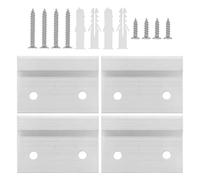 Gatuida 2 Paires de Supports à Taquet Français en Aluminium Z, Crochets Robustes pour Cadres Lourds, Système Mural pour Accrocher Miroirs, Tableaux et Étagères, Kit Vis pour Fixation