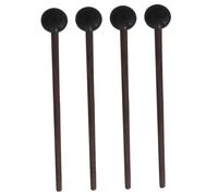 Gatuida 2 paires Maillets pour Tambour à Langue Baguettes Percussion Bois avec Tête Caoutchouc Accessoires pour Instruments de Percussion et Xylophone Noir
