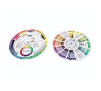 Gatuida 2 Pcs Roue Chromatique Rotative en Papier Recto Verso pour Apprentissage Mélange de Couleurs Maquillage Professionnel Femme