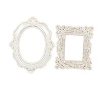 Gatuida 2 Pièces Accessoires De Cadre Photo Rétro Plusieurs Mariage Cadre Décoratif Rustique Cadre De Collage Photo pour Mur Cadre Photos Photobooth Cadres Photo Debout Blanche Résine