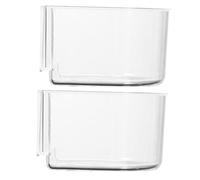 Gatuida 2 Pièces Accessoires De Chars D'oiseau Gamelles pour Perroquets pour Cage Plateau Plats De Nourriture pour Oiseaux pour Cage Détenteur des Aliments à Oiseaux Plastique Transparent