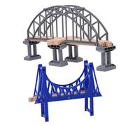 Gatuida 2 pièces Accessoires de Modélisme Ferroviaire Ponts de Train Simulés pour Jeu Créatif de Ponts de Train Sécurisé pour Activités Familiales