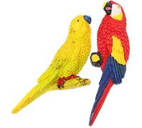 Gatuida 2 pièces Aimants de Réfrigérateur Forme de Perroquet Décorations Murales Colorées pour Cuisine de Rouge et Jaune