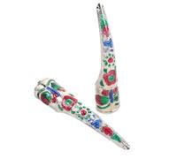 Gatuida 2 Pièces Anneaux Griffes D'ongles en Fer Réutilisables Style Qing Vintage pour Cosplay et Drames Costumés Faciles à Porter et Retirer