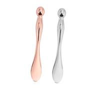 Gatuida 2 pièces Applicateur de Crème Contour des Yeux Massage Facial Courbé pour Fatigue Oculaire et Amélioration Bsorption Accessoire Beauté Pratique Rose Doré et Argenté