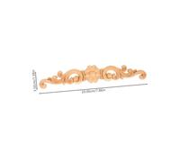 Gatuida 2 pièces Appliques Sculpté Non Peint Décorations Relief pour Meubles Portes Armoires Décor Mural Européen