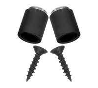 Gatuida 2 Pièces Base de Fixation en Alliage D’Aluminium Noir | Support Décoratif, Finition Polie, pour Tube et Cabinet, Usage Bureau et Espace de Travail