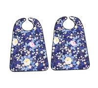 Gatuida 2 pièces Bavoirs Imperméables pour Adultes et Personnes Âgées Lot de Polyester Lavables et Ajustables Protection Taches pour Repas et Soins