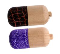 Gatuida 2 pièces Bois Kendama Pill Éducatif pour Garçon Fille Coordination Main-œil Développement Équilibre et Concentration Couleurs Vives Cadeau Activité Manuelle Couleur Aléatoire