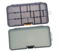 Gatuida 2 pièces Boîte de Rangement pour Appâts de PP Compartiments Amovibles pour Leurres Crochets et Petits Accessoires Organiseur Polyvalent pour Pêcheurs