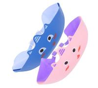 Gatuida 2 Pièces Bonnet de Bain Réglable pour Garçon Fille Lot de Protection Motifs Animaux Cartoons pour Shampooing Casquette pour Yeux et Oreilles pour Filles
