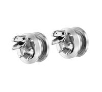 Gatuida 2 pièces Bouchons Oreille Dinosaure Boucles Auriculaires Créatives et Délicates Accessoires de Mode Pour Perceur Oreille Lot de Argent