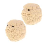 Gatuida 2 pièces Boules de Massage Bois Naturel Boules Lisses pour Exercice des Mains pour Massage de la Main et Relaxation Portable