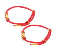 Gatuida 2 Pièces Bracelet Corde pour Nouvel An Chinois Charm Zodiacal Serpent Bracelet Main pour Couples Sagesse