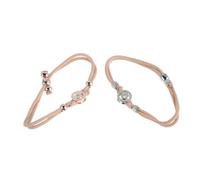 Gatuida 2 Pièces Bracelet de Couple en Corde Tressée, Cuivre | Usage Constant, Réponse Tactile Instantanée, Maintien Sûr, pour Voyages et Horaires Chargés