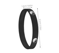 Gatuida 2 pièces Bracelets Caoutchouc pour Femmes et Hommes Lot de Bracelets Silicone Tai Chi Unisexe Accessoires Mode Minimalistes et Mystérieux