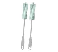 Gatuida 2 pièces Brosse Biberon Silicone Longue Nettoyage Sans Angle Mort Poignée Confortable Goupillon et Sécurisé Nettoyeur Bouteilles et