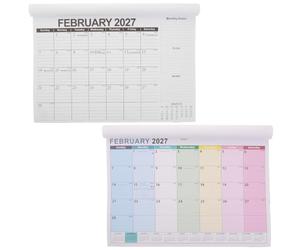 Gatuida 2 Pièces Calendrier Mural Mensuel 2027-2028, 18 Mois, Papier, | Repères Calendaires, Grands Cadres à Remplir, Références Annuelles en Bas, pour Maison et Recherche Académique