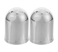Gatuida 2 Pièces Capuchon de Protection pour Attelage de Remorque Lot de Couvercle Plastique Chromé pour Boule Attelage Accessoire Compatible SUV et Fourgon Installation Facile et