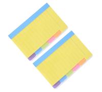 Gatuida 2 pièces Carnet Notes Autocollantes Multicolores Bloc-notes Auto-adhésif Multifonction pour École Bureau Maison Planner Notebook