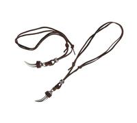 Gatuida 2 pièces Collier Homme Loup Tribal Réglable avec Cordon Cuir Marron Bijoux Viking Authentique pour Amateurs de Légendes du Grand Nord Style Unique et Confortable