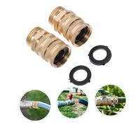Gatuida 2 pièces Connecteur Double Laiton pour Tuyau Arrosage Raccord Pivotant Étanche Adaptateur Robuste pour Jardin et Équipement Irrigation Lot