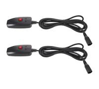 Gatuida 2 Pièces Contrôleur Filaire Noir pour Machine à Fumée Interface 3 Broches, Activation à Distance Stable pour Effets Lumière en Spectacles et Concerts