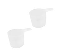 Gatuida 2 Pièces cuillère à Grains Chien Animal de Compagnie Mesurer Les cuillères ramasseur Sec Scoop cuillère d'alimentation Pelle d'alimentation cuillère à Nourriture Plastique Blanche