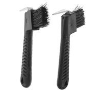 Gatuida 2 pièces Cure-pied Brosse Très Solide Acier Inoxydable Résistant Rouille Outil de Nettoyage pour Sabots de Chevaux avec Poignée pour Éliminer Pierres et Saletés Couleur Aléatoire