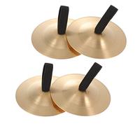 Gatuida 2 pièces Cymbales à Doigts Cuivre pour Garçon Fille Ensemble de Instrument Musical Pratique et Durable pour Fête et Danse