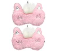 Gatuida 2 pièces de Sommeil Garçon Fille Peluche Doux Occultant et Confortable Bande Élastique Ajustable Cache Yeux pour Sieste et Nuit Paisible