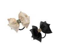Gatuida 2 pièces Delicate Organza Hair Bowknot Set Portable Lightweight Hair Ropes For Women And For Everyday And Special Occasions
