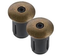 Gatuida 2 Pièces Embouts de Guidon Vélo Alliage Léger Anti-desserrage pour VTT Vélo de Route Facile à Installer avec Fini Bronze Antique