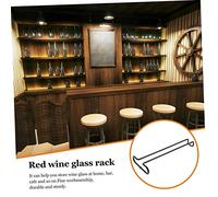 Gatuida 2 pièces Étagère Suspendue Noir pour Verres à Vin Porte Goblets Sous Armoire Support Robuste pour Cuisine Bar et Restaurant Lot