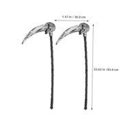 Gatuida 2 Pièces Faux Faucille de Faucheuse Détachable Plastique pour Halloween Accessoire de Costume Simulation sans Lame Tranchante Rapide Ajustable pour Garçon Fille et Adultes Cosplay