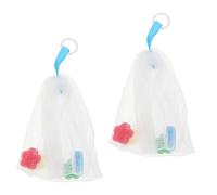 Gatuida 2 pièces Filets Moussants Visage Sacs Savon Solides Portables Mousse Rapide pour Nettoyage Facial Pochettes Savon Suspendues pour Prolonger Durée de Vie Légers et Pratiques pour