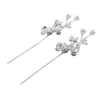 Gatuida 2 Pièces Hair Pin Set Unique Brushed Butterfly Floral Hairpins For Women Vintage Chinese Style Hair Accessories For Hanfu Bridal Party