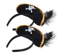 Gatuida 2 Pièces Halloween Bandeau Pirate Chapeau et Décoratif pour Fête à Thème Carnaval Cosplay Accessoire Costume et Adulte Lot