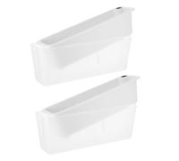 Gatuida 2 Pièces Jardinière de Balcon jardinières rectangulaires en Plastique Pot rectangulaire jardinière en Plastique Pots de Fleurs de fenêtres Pot de Fleur Rectangle PP Blanche