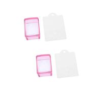 Gatuida 2 Pièces Kit Tampons Ongles Silicone Transparent Rouge avec Grattoir Fin pour Manucure DIY Nail Art Precise